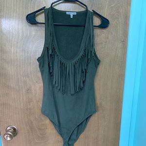 Charlotte Russe fringed bodysuit